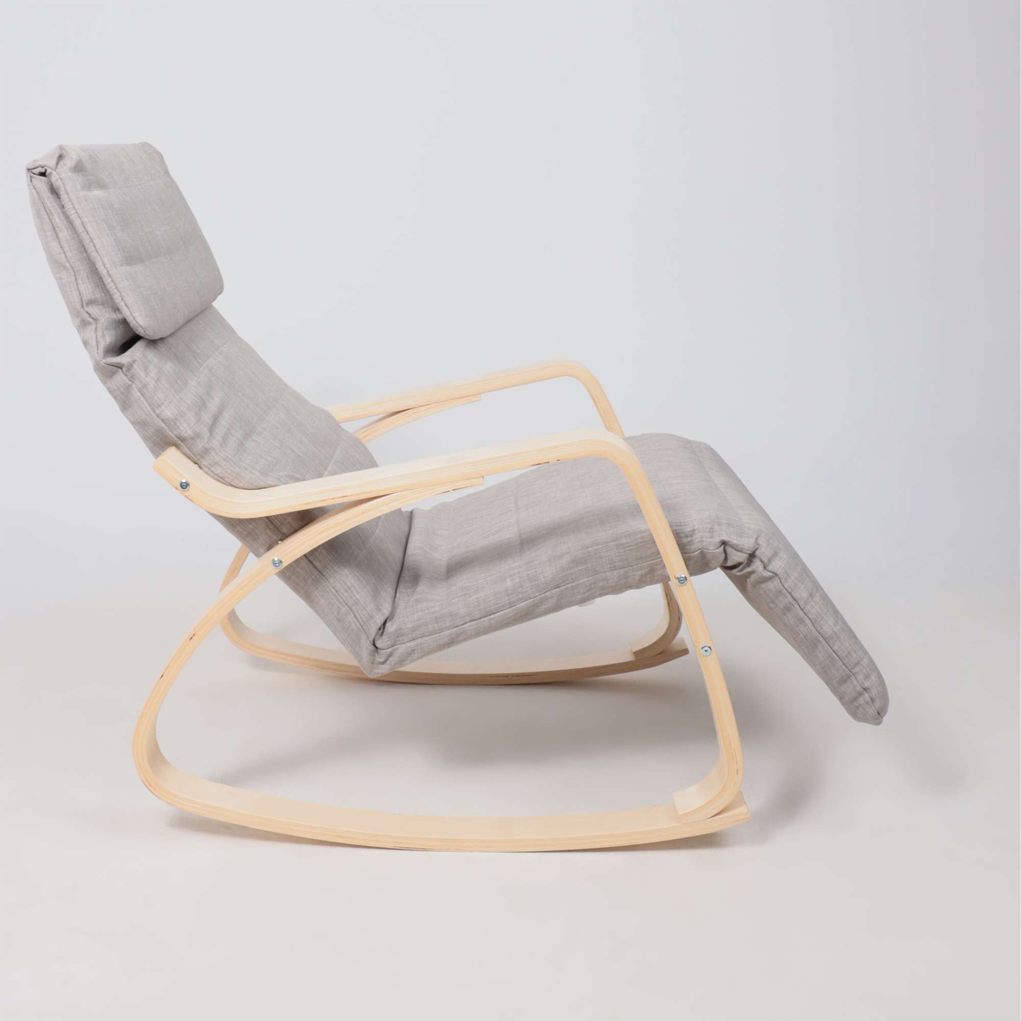 Кресло-качалка Smart, серый, ткань