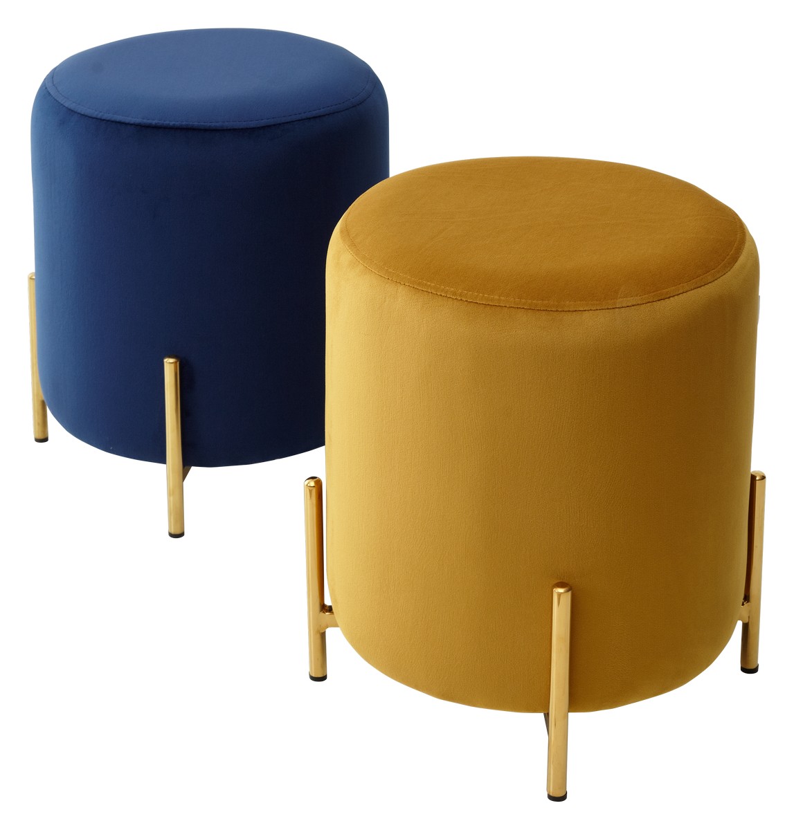 Пуф для гостиной RICE BLUVEL-86 NAVY BLUE / GOLD