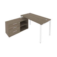 Стол рабочий Metal System Style на металлокаркасе с опорной тумбой БП.РС-СТС-2.5 Л