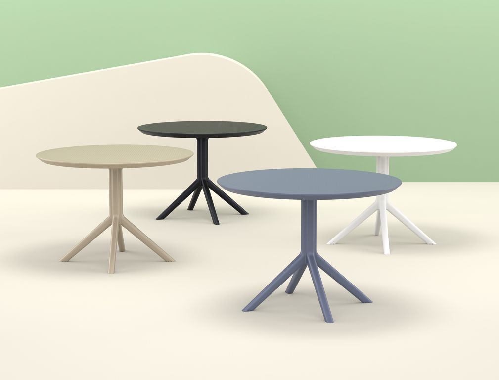 Стол пластиковый Sky Table Ø105 белый