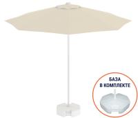 Зонт пляжный с базой на колесах Kiwi Clips&Base бежевый