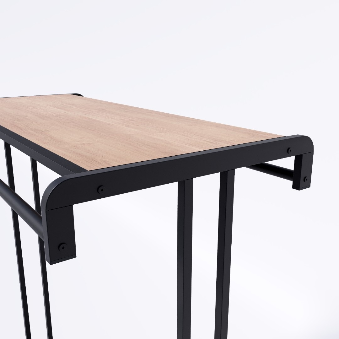 Вешало для одежды FORTE-PRO двухстороннее1400х600, черного цвета