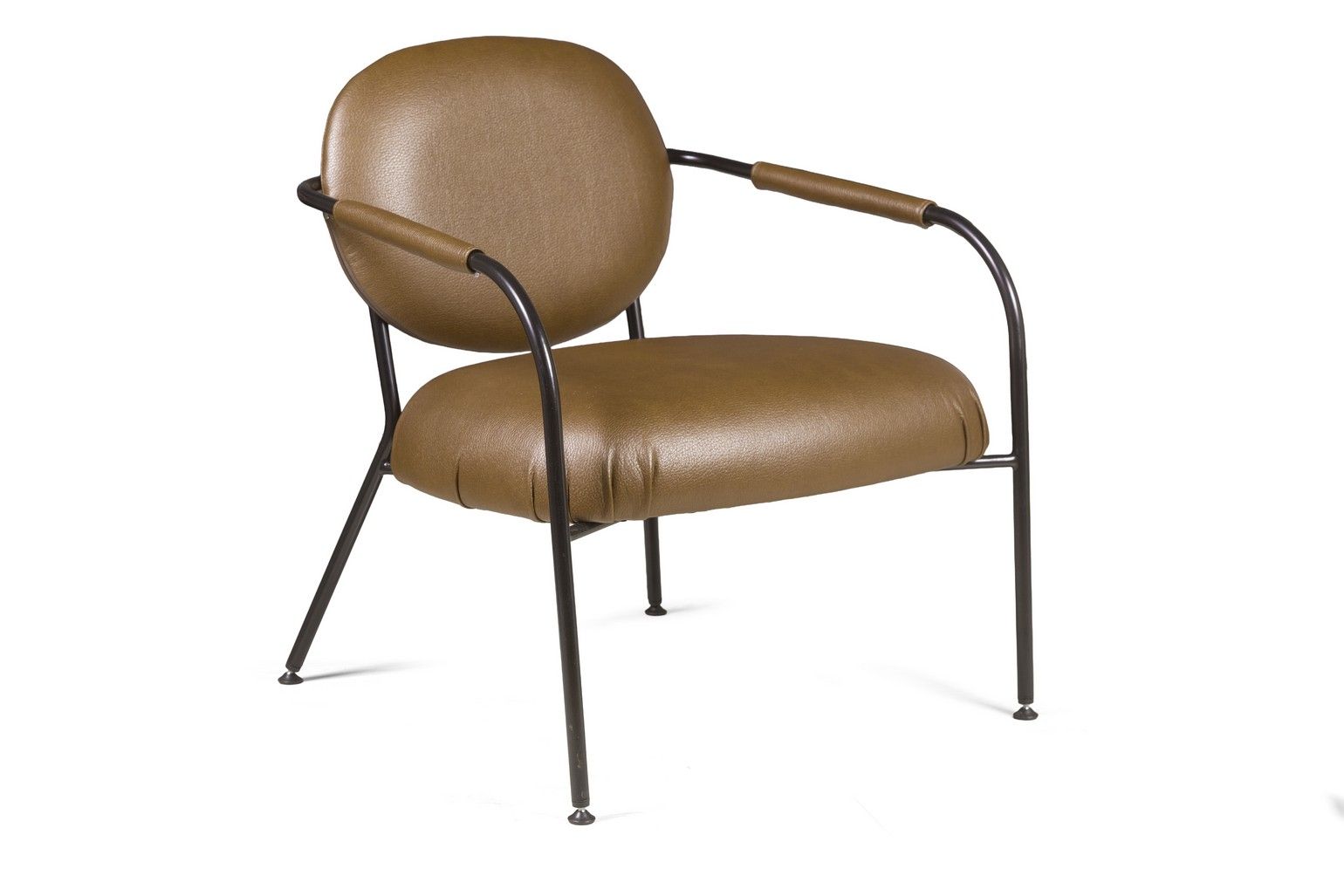 Лаунж кресло Эго, искусственная кожа, темно-коричневый