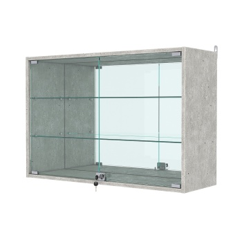 Витрина настенная №3-2АГ с зеркалом, Метрополитан Грей