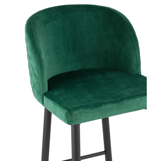 Стул барный Оскар, вельвет изумрудный