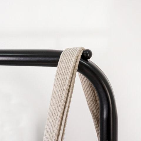 Вешалка для плечиков "Радуга-2", 1520х900х390 мм, передвижная, 2 крючка, металл, черная, ВНП 299 Ч