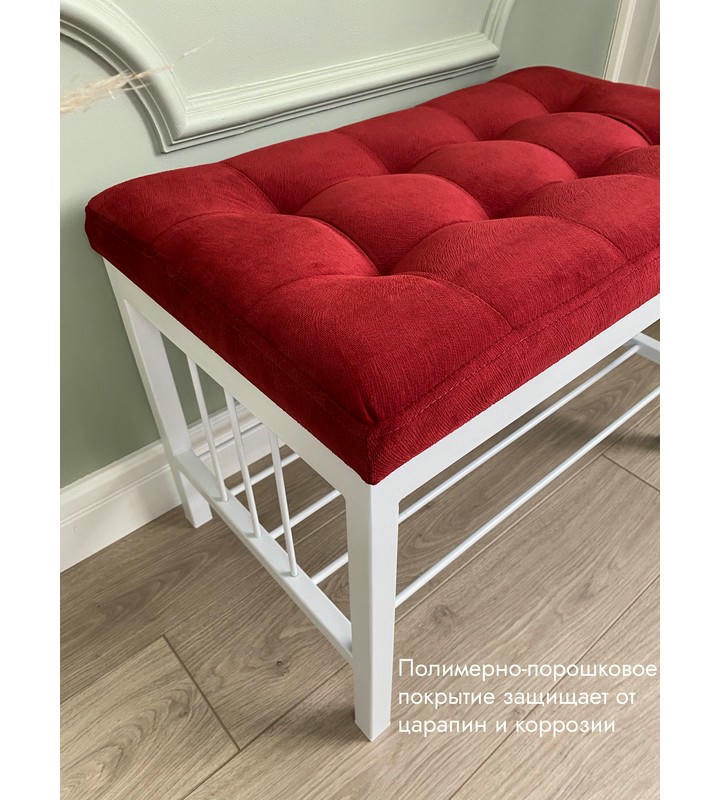 Банкетка Сканди-60 (красный/белый)