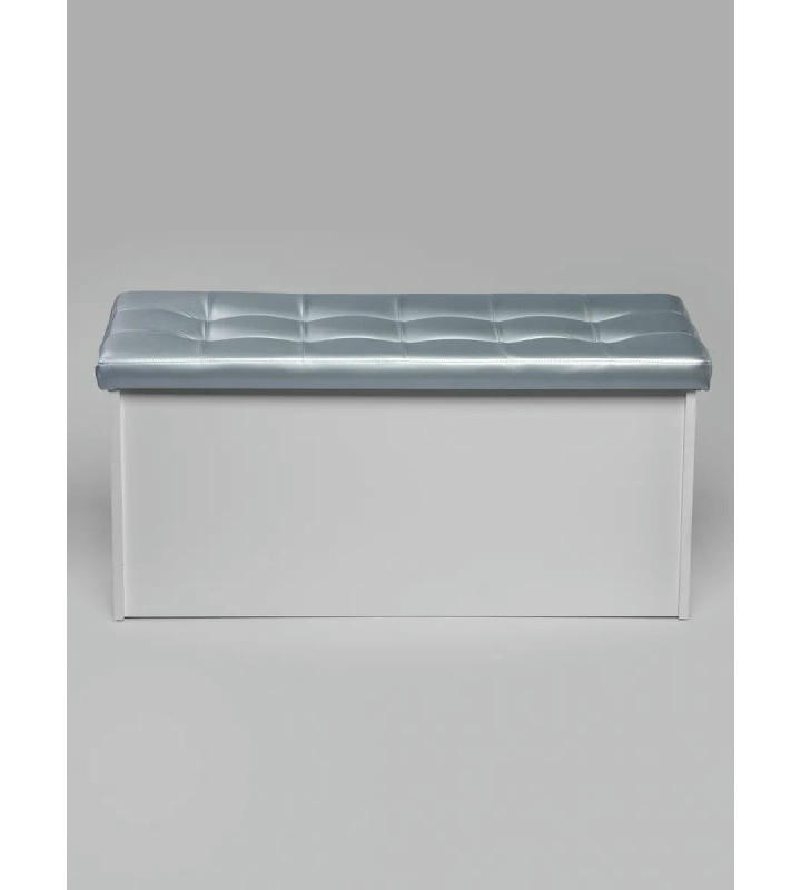 Банкетка ПВЗ-900 прямая Кожа (серебро)