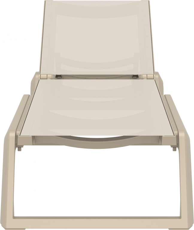 Шезлонг-лежак пластиковый Rio Pro бежевый