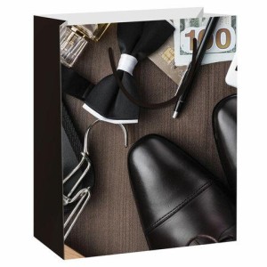 Пакет подарочный (1 штука) 26x13x32 см, ЗОЛОТАЯ СКАЗКА "Businessman", выборочный лак, 608245