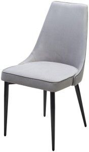 Стул НЕПАЛ (NEPAL-P) СВЕТЛО-СЕРЫЙ BM-4, велюр/ черный каркас