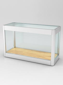 Витрина из профиля настенная "ВАЙБ ИКС" №8 (без дверок), Дуб Золотистый