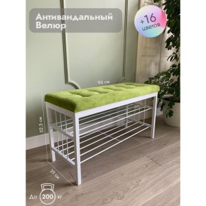 Банкетка Сканди-96-2 (салатовый/белый)