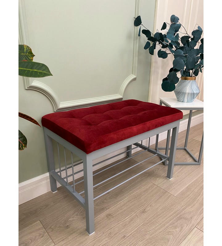 Банкетка Сканди-60 (красный/серый)