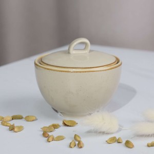 Сахарница VITAL, фарфор, бежевый, 10*10*9см