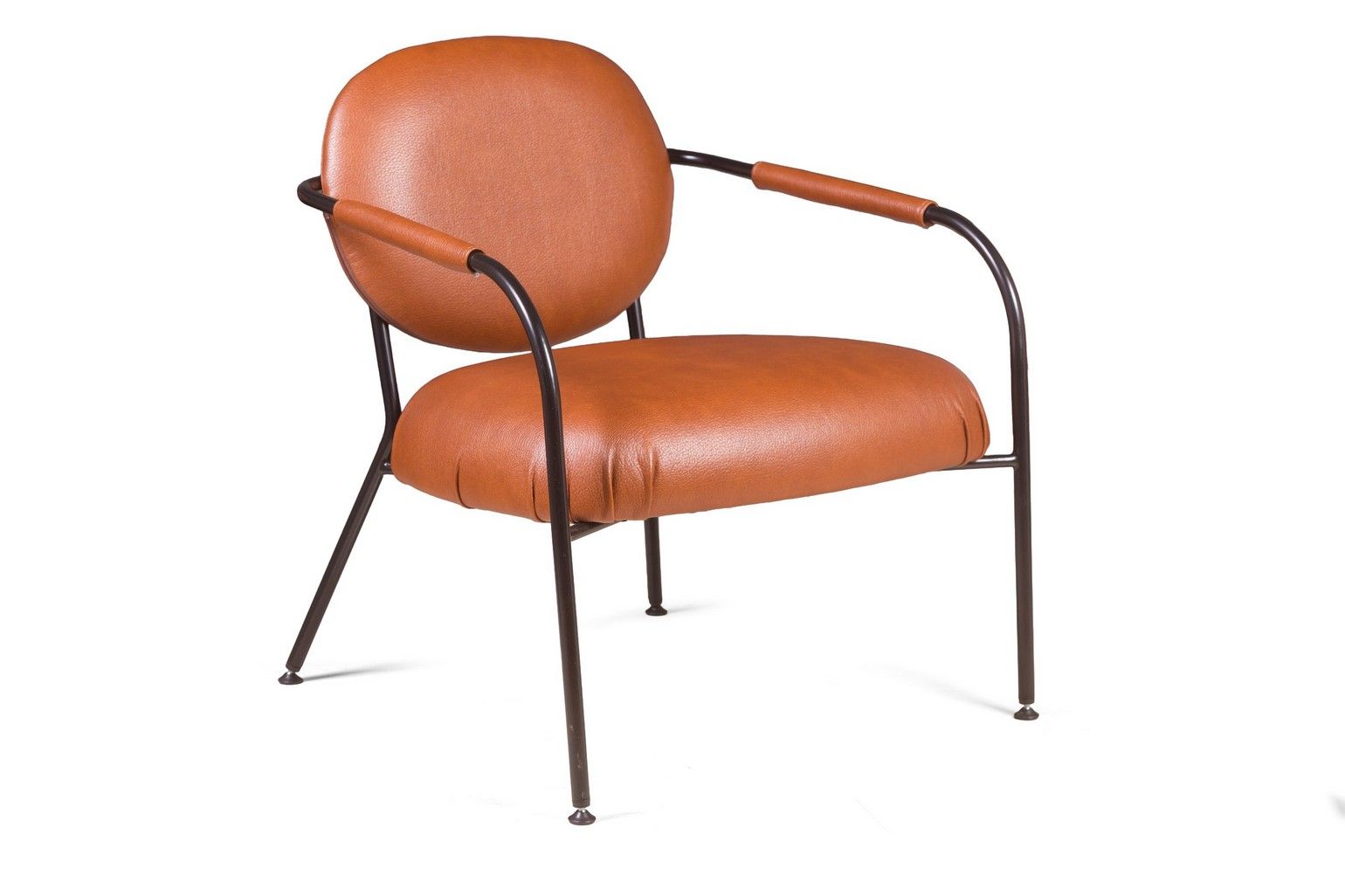 Лаунж кресло Эго, искусственная кожа, коричневый