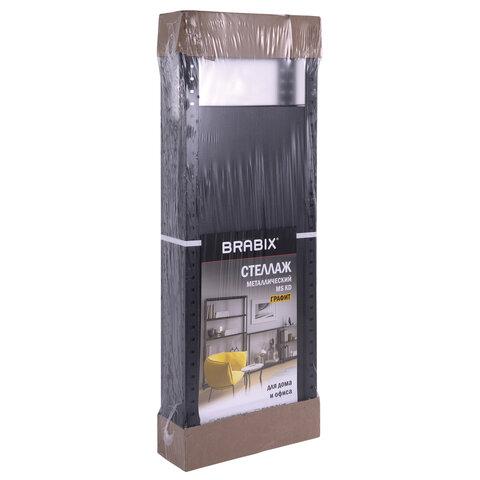 Стеллаж металлический BRABIX "ГРАФИТ MS KD-185/30/70-5", лофт, 1850х700х300 мм, 5 полок, 291267, S240BR123593