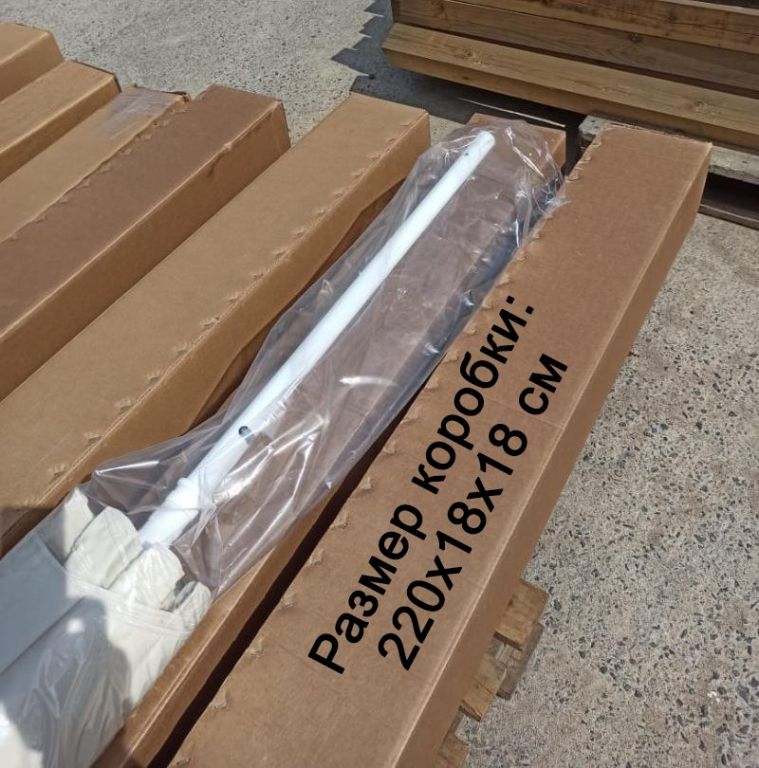 Зонт пляжный профессиональный Ø2.25 м Kiwi Clips белый, серый