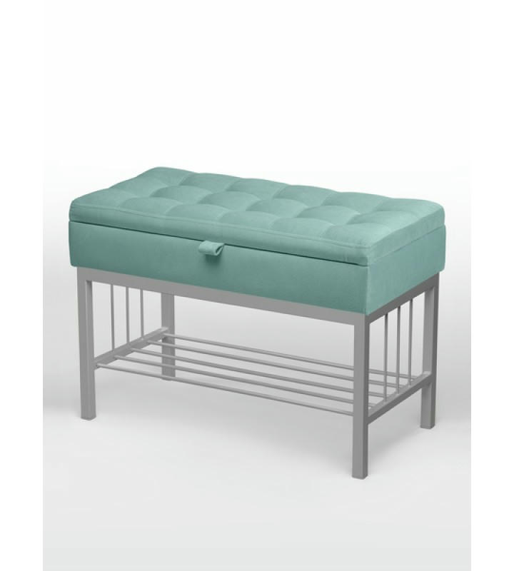 Банкетка Н-76 (серый/светло-бирюзовый)