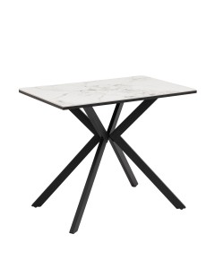 Стол Мармер мини нераскладной 90х60х75 см, GOLD JADE, подстолье металл черный