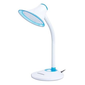 Настольная лампа / светильник SONNEN OU-608, на подставке, светодиодная, 5 Вт, белый/синий, 236669