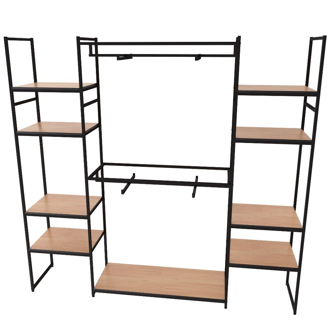 Стеллаж Лофт для одежды КД-2214 комбинированный