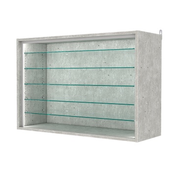 Витрина настенная с регулировочными полками №3-5ГГ-РЕГ-П, Метрополитан Грей