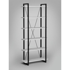 Мс-27 Стеллаж металлический в стиле "Лофт" (серый)