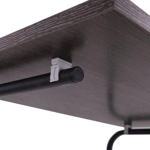 Стол BRABIX "Smart CD-013", 600х420х745-860 мм, ЛОФТ, регулируемый, колеса, металл/ЛДСП ясень, каркас черный, 641883