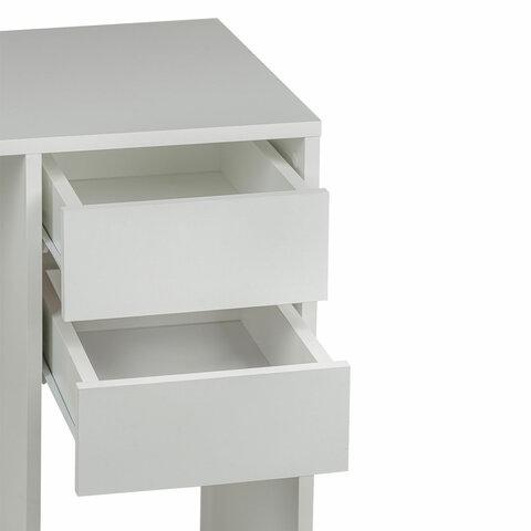 Стол письменный/компьютерный BRABIX "Scandi CD-017", 900х450х750 мм, 2 ящика, белый, 641894, ЦБ013706-1