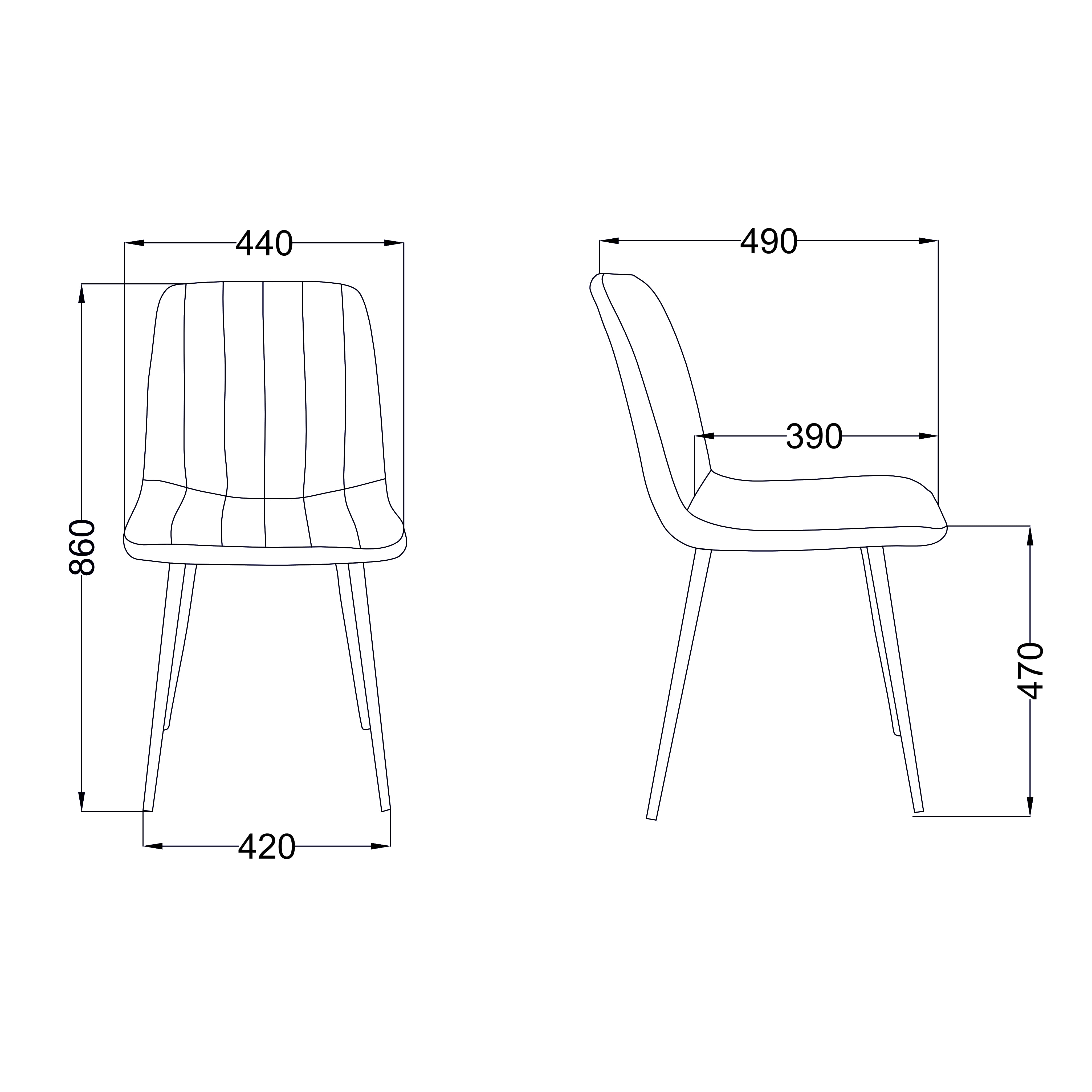 Стул Solar, коричневый, ткань
