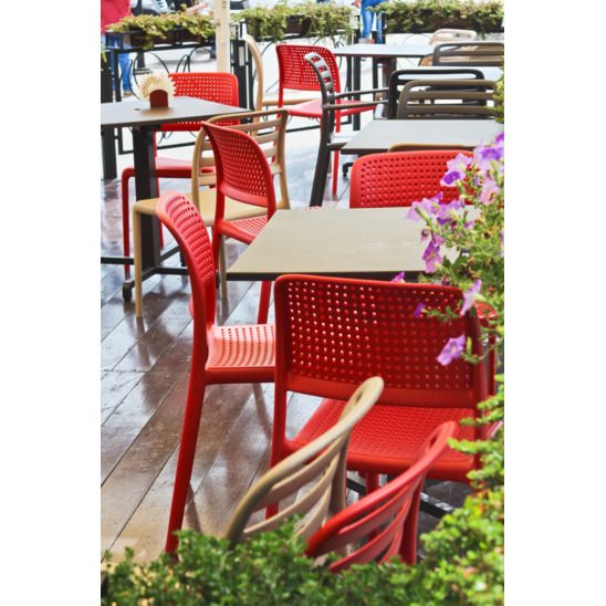 Стул пластиковый Bora Bistrot, красный