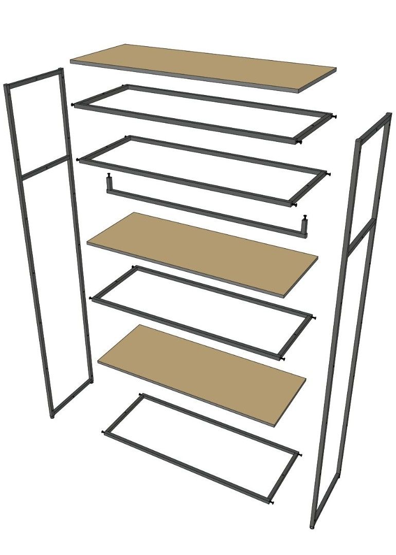 Стеллаж для одежды в стиле Лофт A22120-13