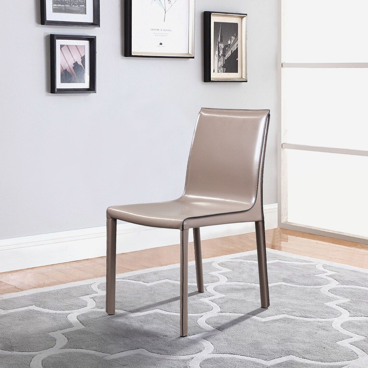 Стул Барри, кожа капучино