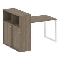 Стол рабочий Metal System Style на металлокаркасе с опорным шкафом-купе БО.РС-СШК-3.2