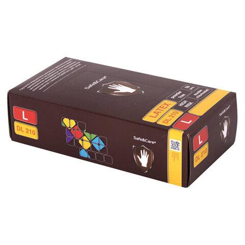 Перчатки латексные смотровые 25 пар (50шт) прочные р. L(большой) S&C High Risk DL/TL2