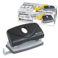Дырокол BRAUBERG "Original", до 10 листов, черный, 222537