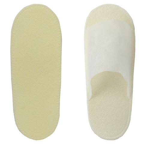 Тапочки одноразовые белые с открытым мысом КОМПЛЕКТ 25 пар/уп, 43 размер, ЧИСТОВЬЕ, ш, 00-224