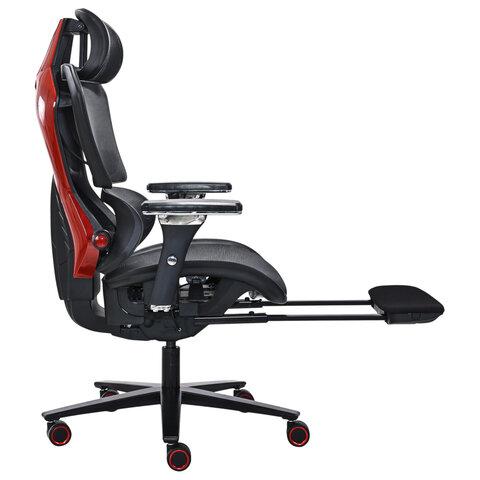 Кресло ATRONE (АТРОН) "Optimus ER-707", адаптивный механизм со слайдером, сетка, черный/красный, 532968