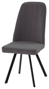 Стул ПРОВАНС 360 град. поворот. цвет B28 Темно-серый, велюр / черный каркас