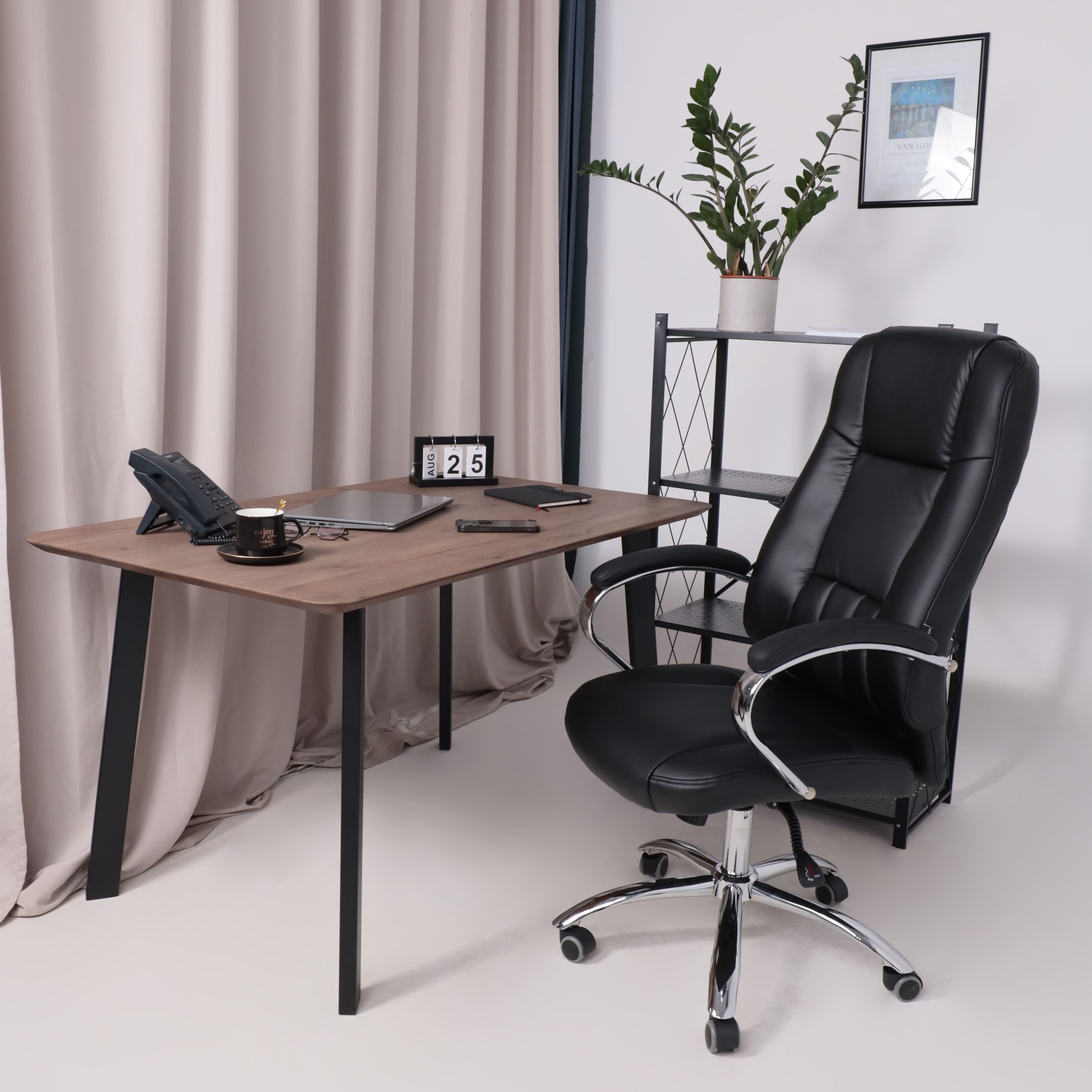 Кресло поворотное KING A, ECO, черный