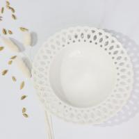 Тарелка глубока DELICATE, фарфор, белый, 20,3*3,8см