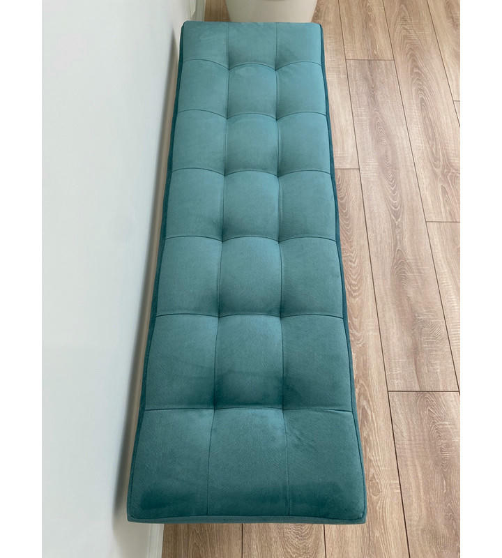 Банкетка Сканди-120-1 (бирюзовый/белый)