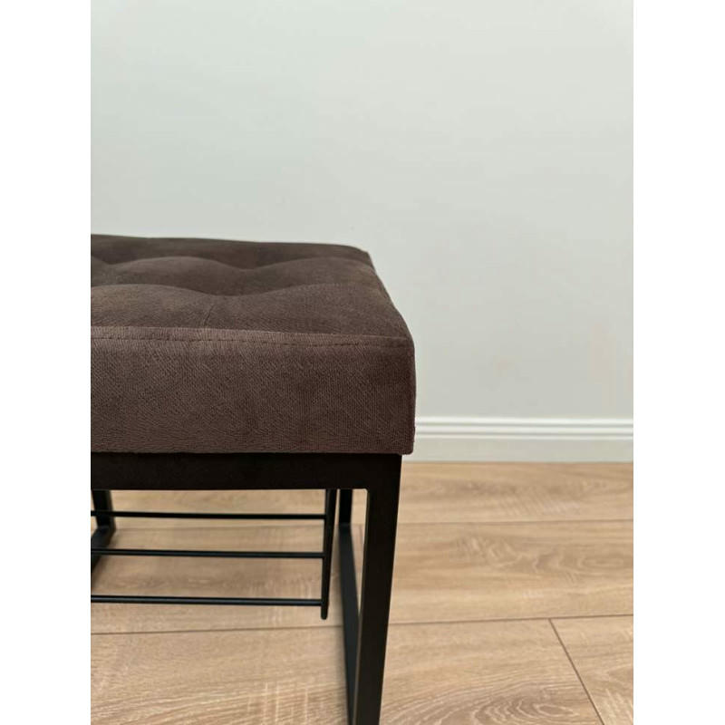 Банкетка Марсей 40-44 с полкой (темно-коричневый/черный)