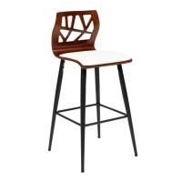 Барный стул Taiga, белый/ орех