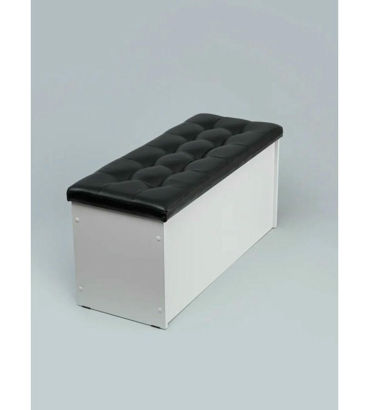 Банкетка ПВЗ-900 прямая Кожа (черный)