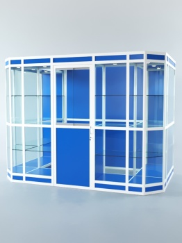 Павильон торговый из профиля пристенный №10в, Делфт голубой U525 ST9 + Белый