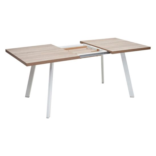 Стол Brick M 140, дуб Трюфель/ белый