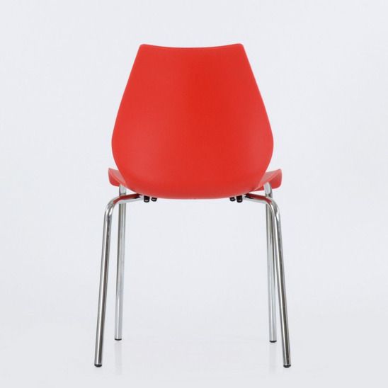 Стул Lili, хром металл, стопируемый, красный