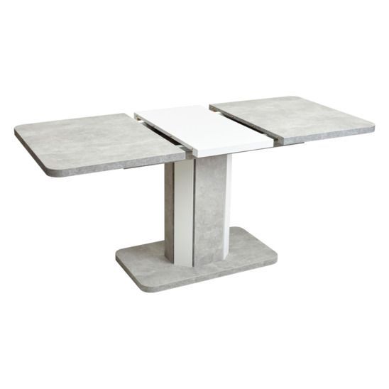 Стол Stork 120, Бетон/ белый